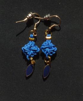 Claudine gillot boucles d oreilles bleues