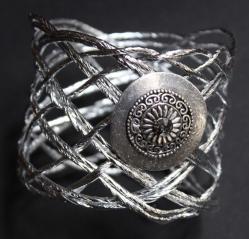 Claudine gillot bracelet grillage argent